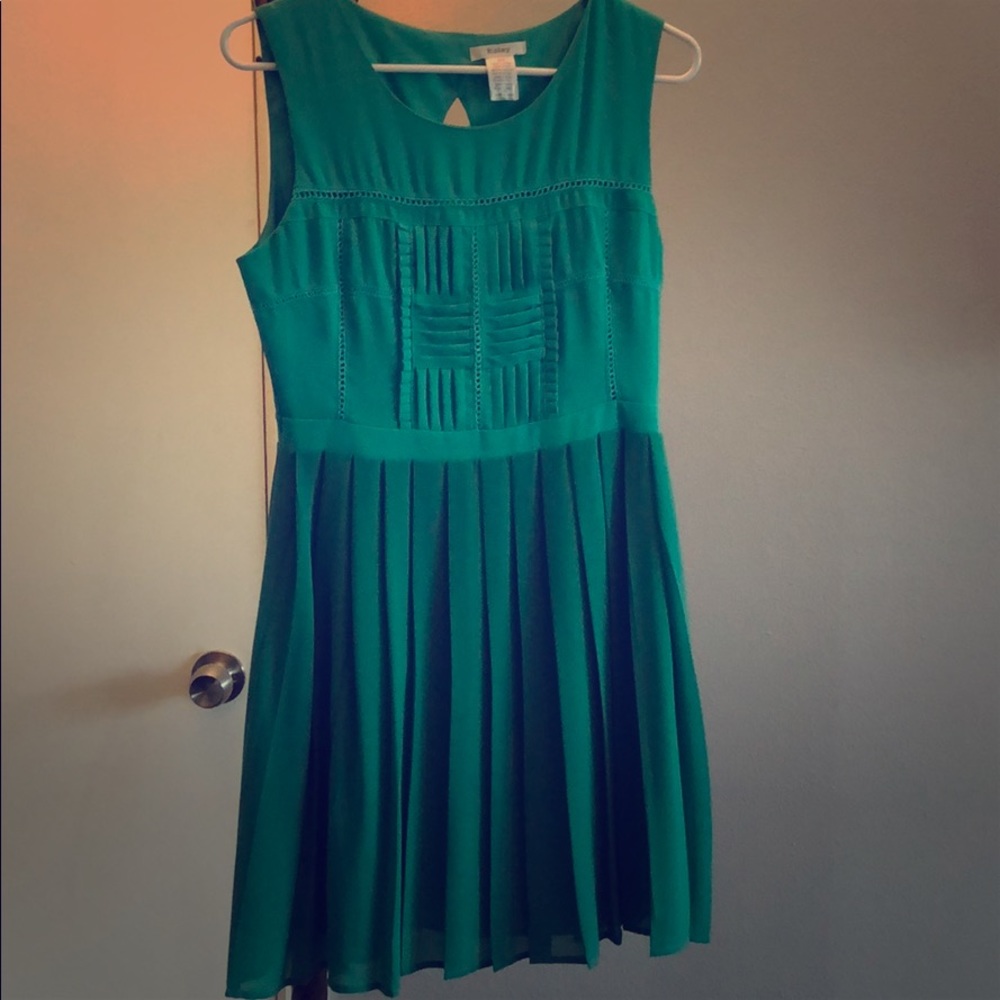 Turquoise, Pleated Summer Dress